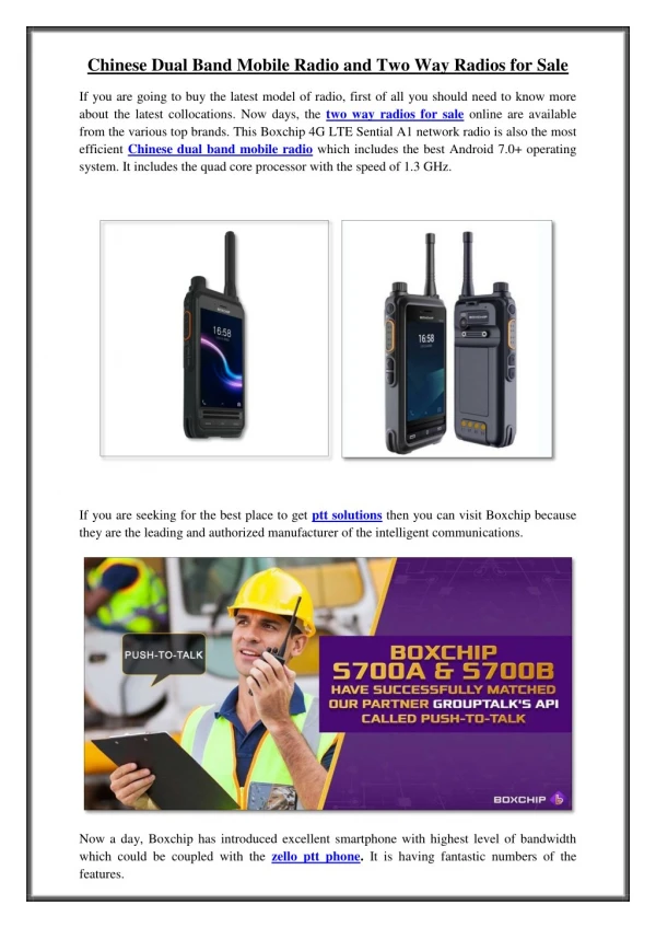 Chinese Dual Band Mobile Radio and Two Way Radios for Sale