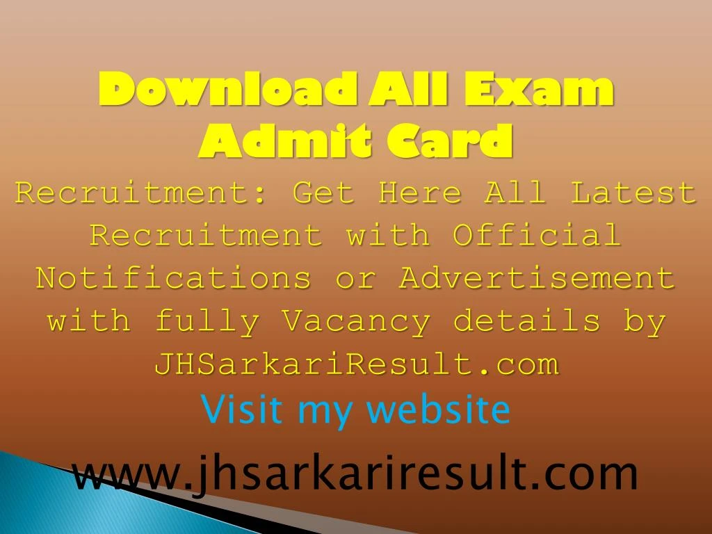 download all exam admit card