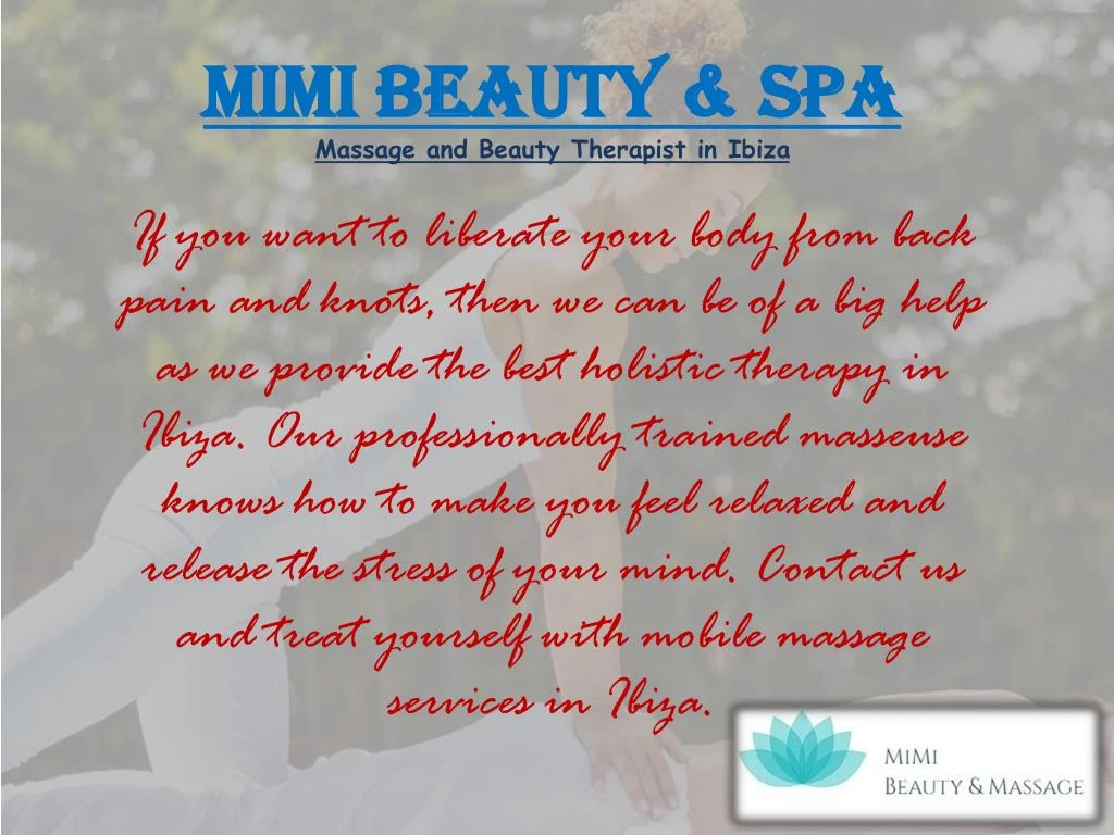 mimi beauty spa massage and beauty therapist