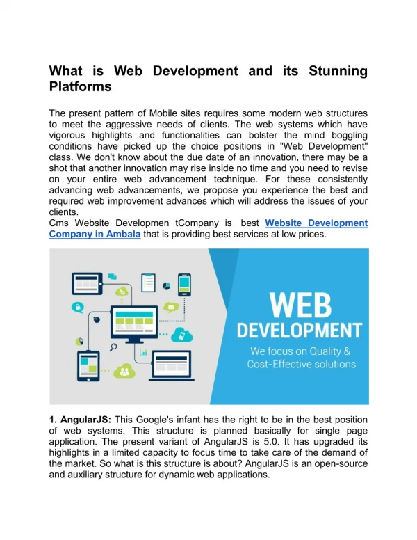 Web Development Company in Ambala