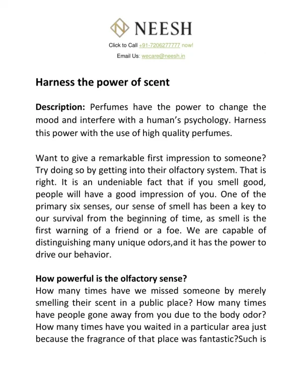 Harness the power of scent
