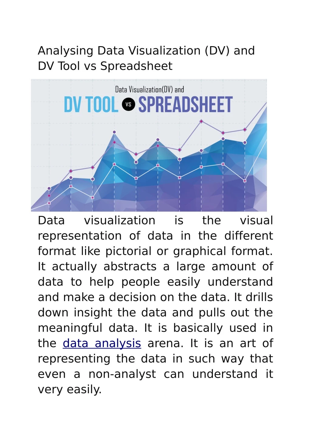 analysing data visualization dv and dv tool