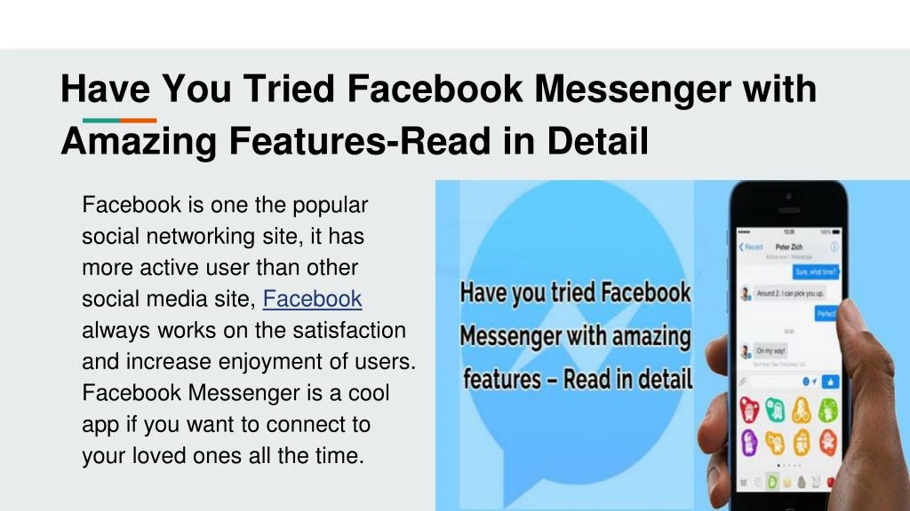 have you tried facebook messenger with amazing features read in detail