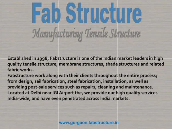 Tensile Structure in Gurgaon | Tensile Fabric Structure Manufacturer