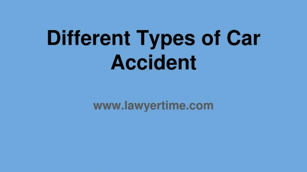 Different Types of Car Accidents