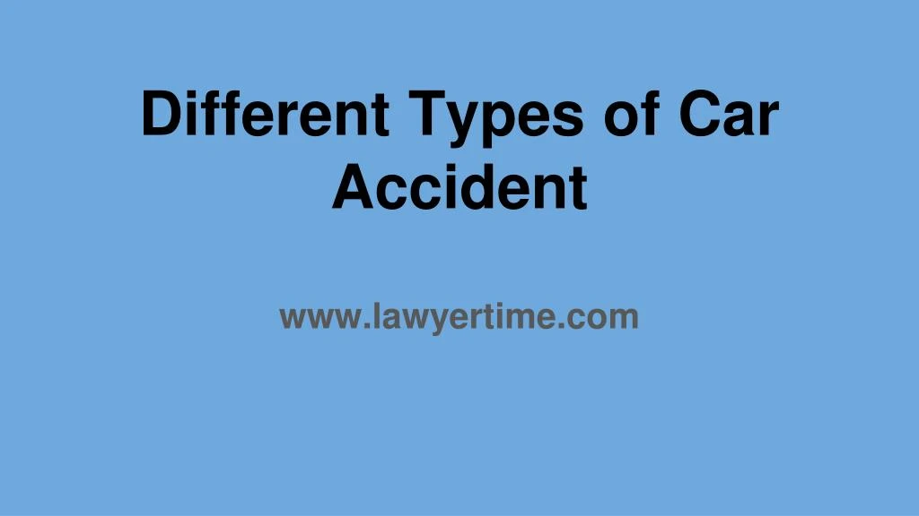 different types of car accident