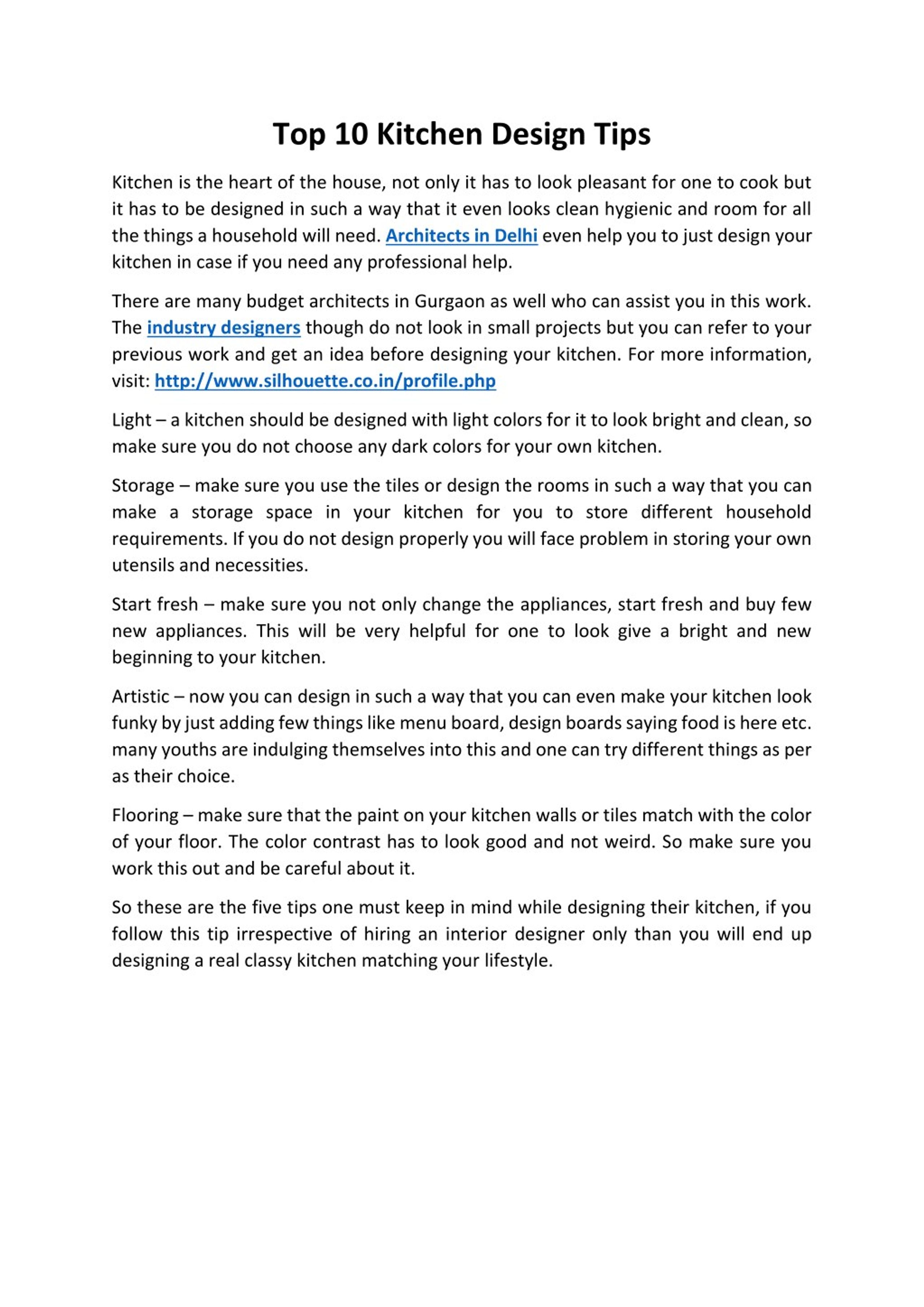 PPT - Top 10 Kitchen Design Tips PowerPoint Presentation, free download ...