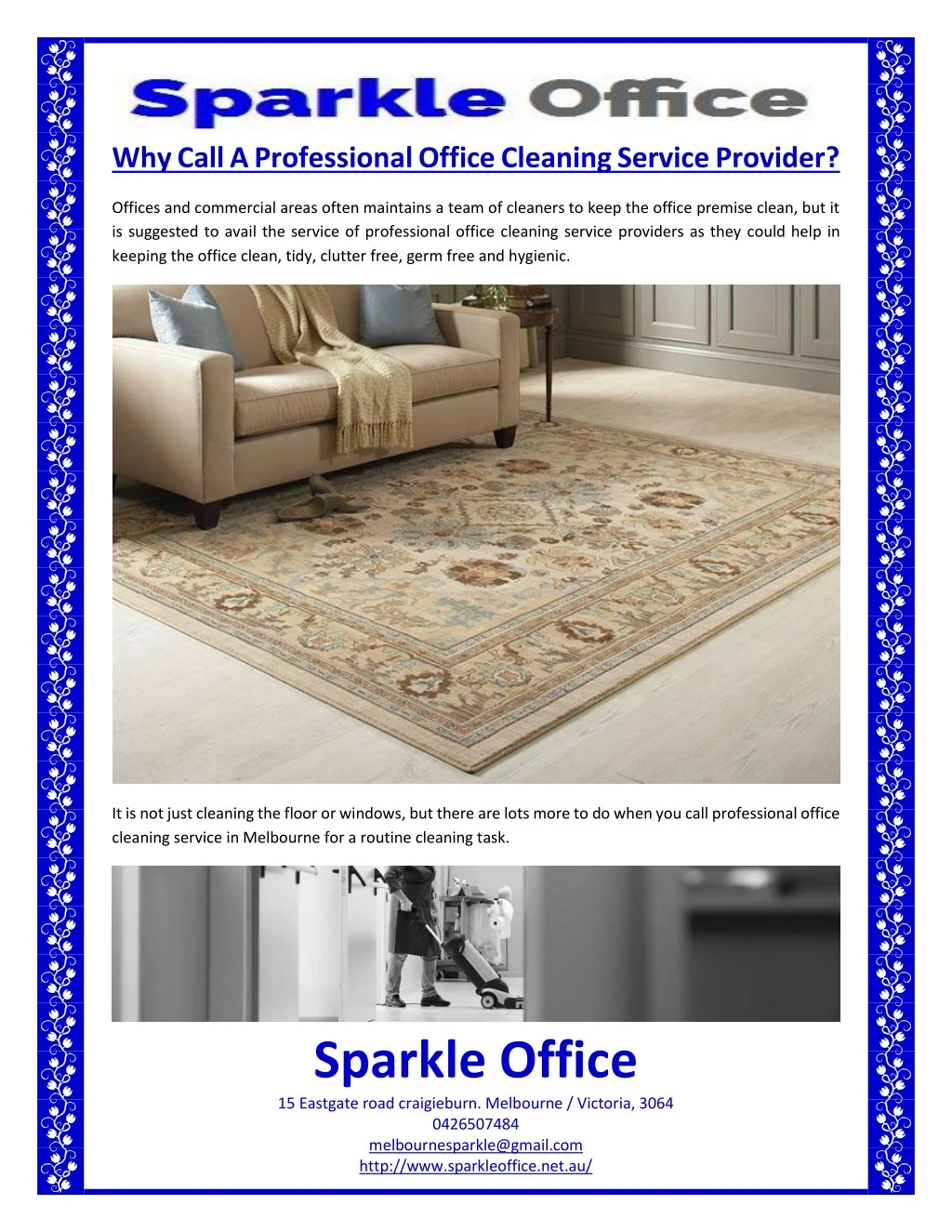 why call a professional office cleaning service