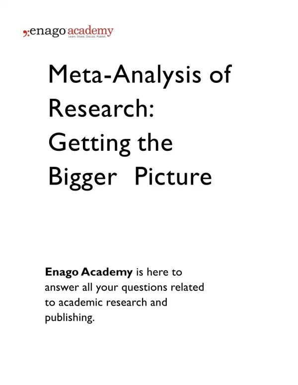 Meta-Analysis of Research_ Getting the Bigger Picture - Enago Academy