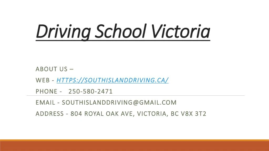 driving school victoria