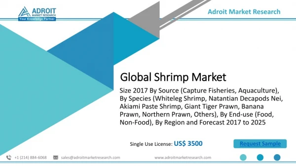 Shrimp Market 2018-2025 Research Report and Forecast