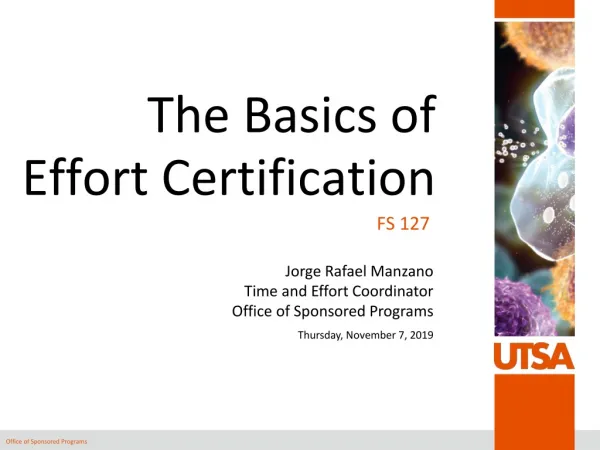 The Basics of Effort Certification