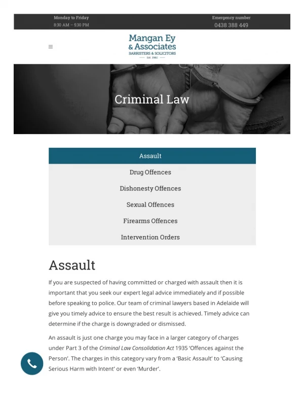 Criminal law firm Adelaide