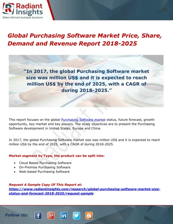 Global Purchasing Software Market Price, Share, Demand and Revenue Report 2018-2025