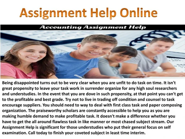 Submit your selected assignment on time via online meritorious team
