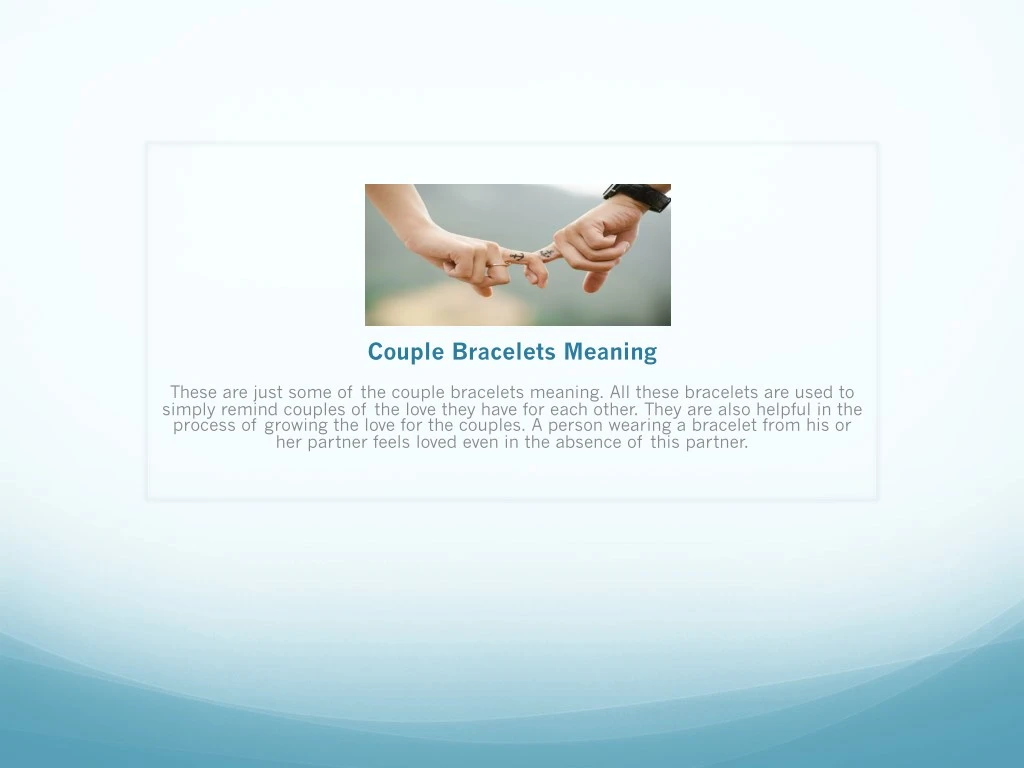 couple bracelets meaning