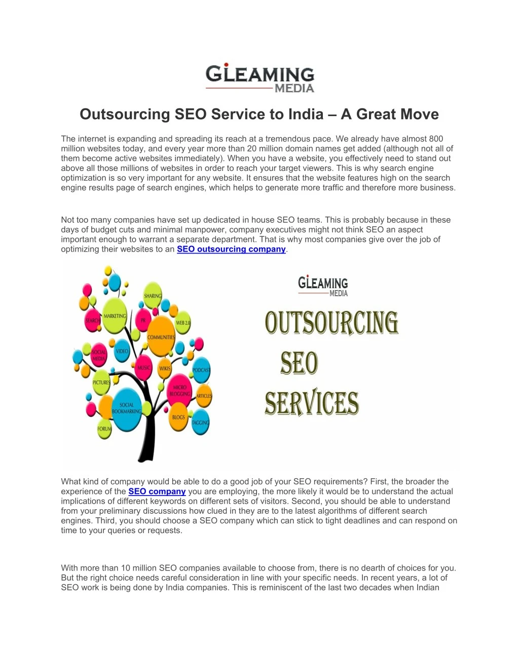 outsourcing seo service to india a great move