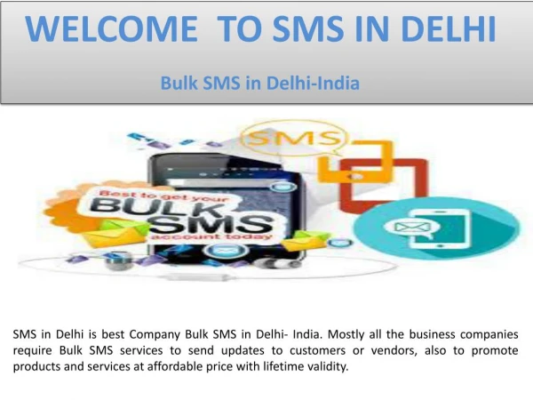 Best Bulk SMS Service in Delhi