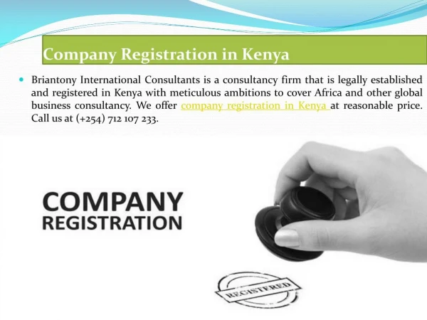 CR 12, NGO, Foreign Company Registration in Kenya