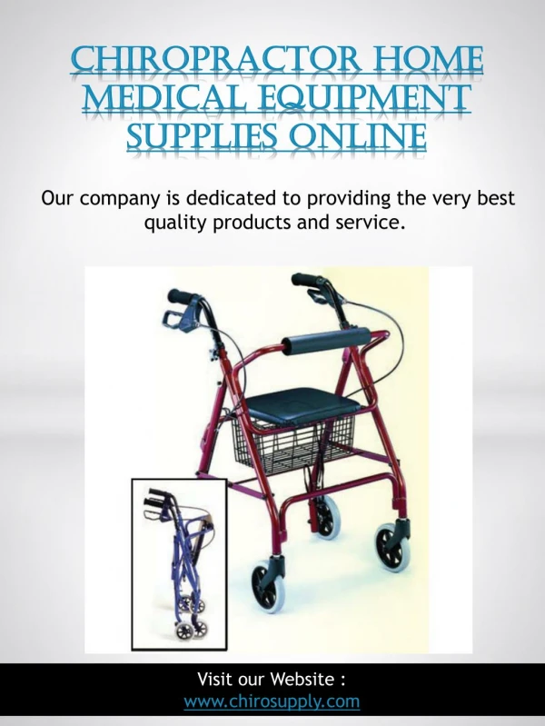 Chiropractor Home Medical Equipment Supplies Online | 8775639660 | chirosupply.com