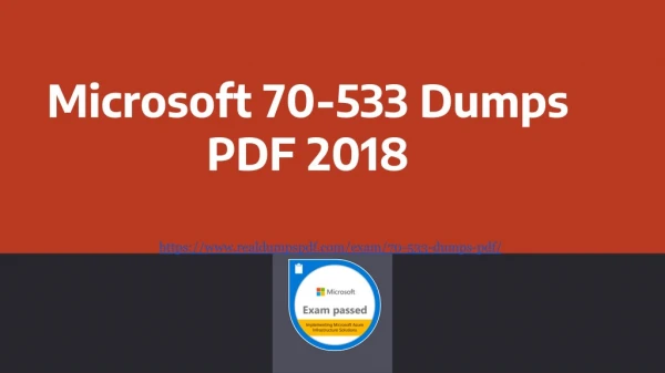 Study Material For Microsoft 70-533 Dumps - 100% Success Guaranteed