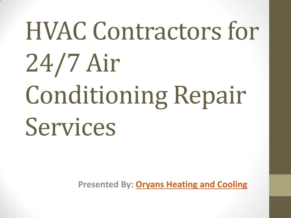 hvac contractors for 24 7 air conditioning repair