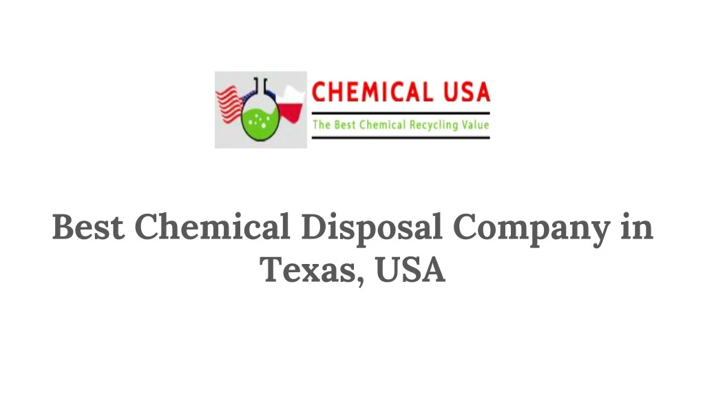 best chemical disposal company in texas usa