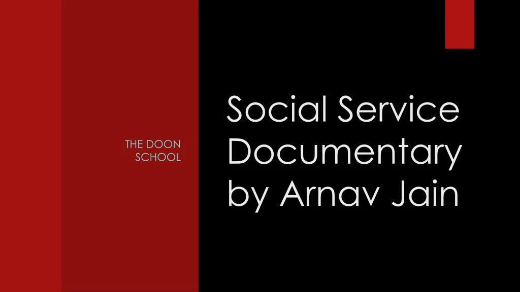 social service documentary by arnav jain