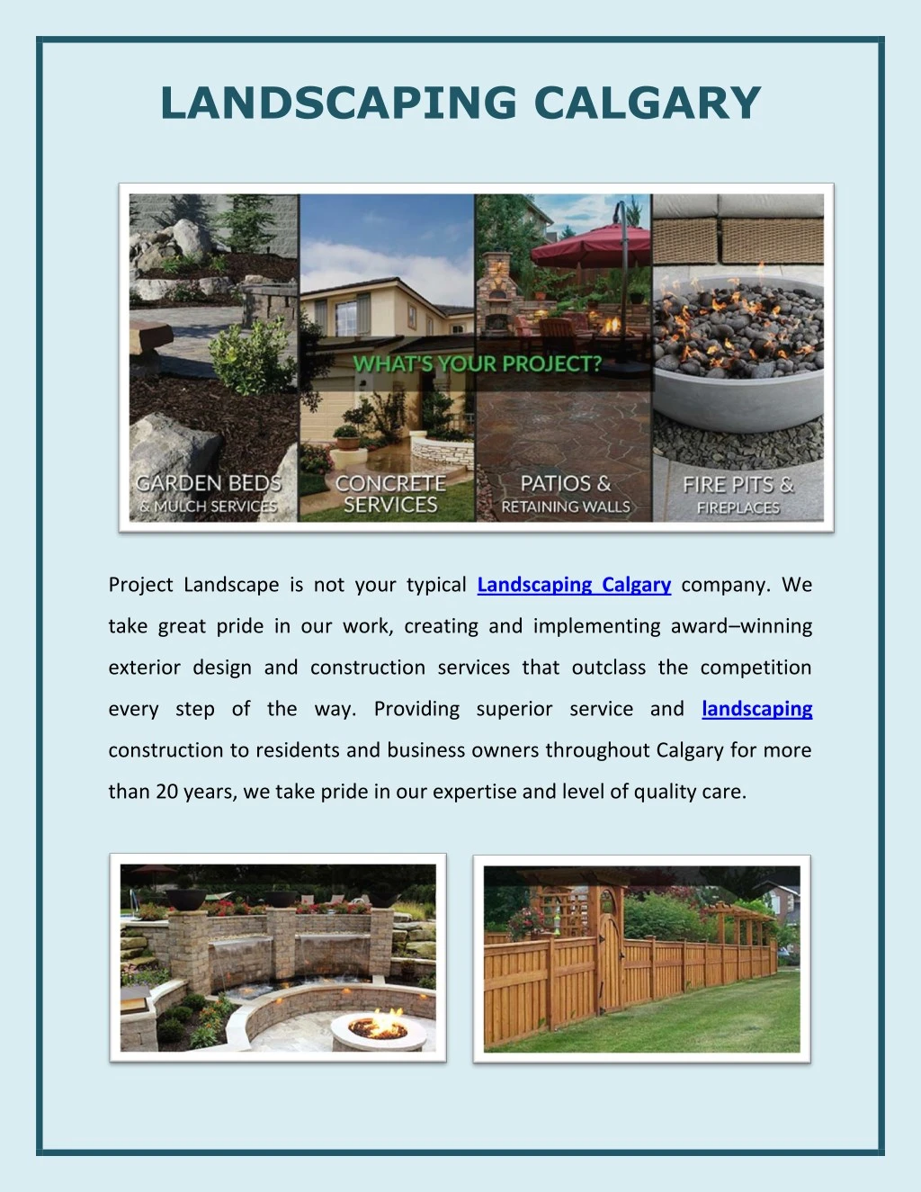 landscaping calgary project landscape is not your