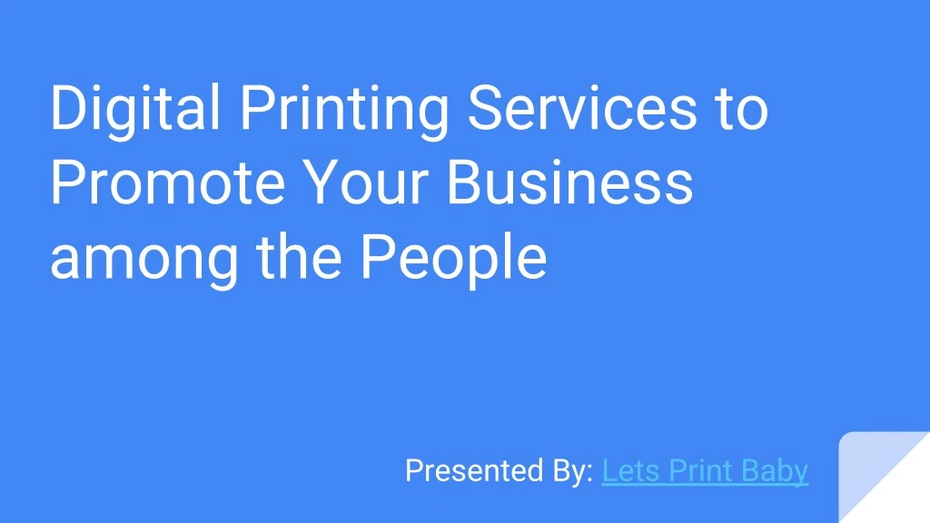 digital printing services to promote your