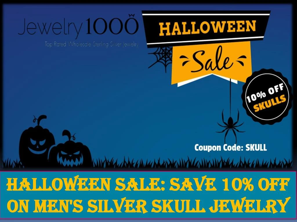 halloween sale save 10 off on men s silver skull