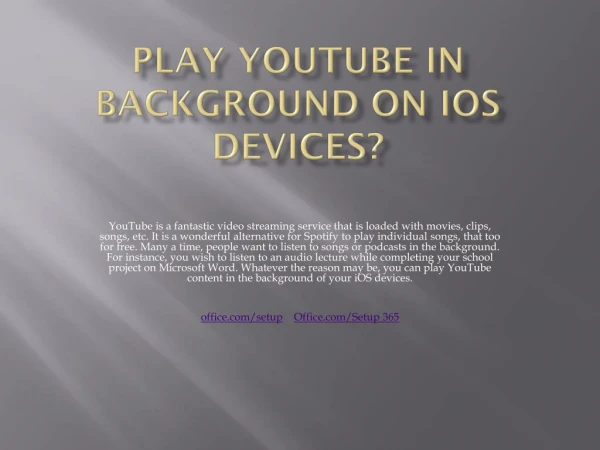 Play Youtube Video in background in android and iOS