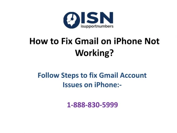 How to Fix Gmail on iPhone Not Working?