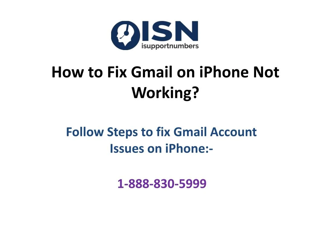 how to fix gmail on iphone not working