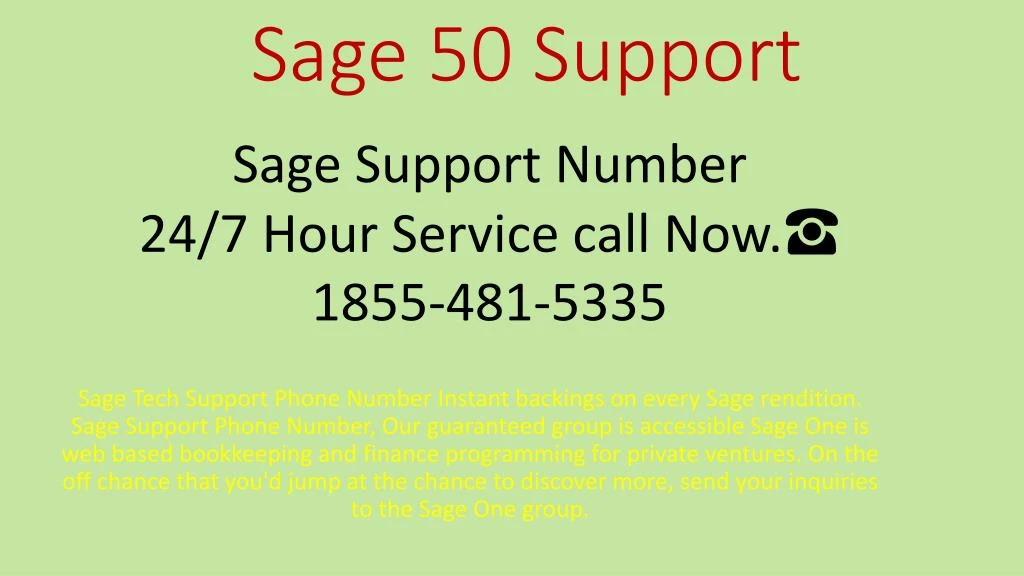 sage 50 support