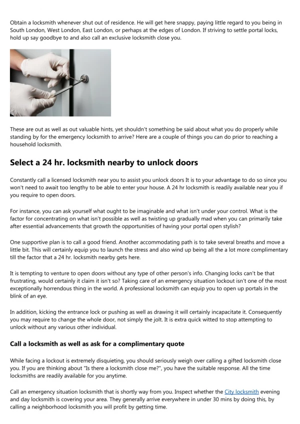 15 Aspects Of London Locksmiths You Have To Experience It Yourself.