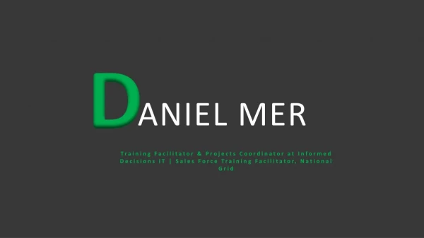 Daniel Mer - Learning & Development Coordinator