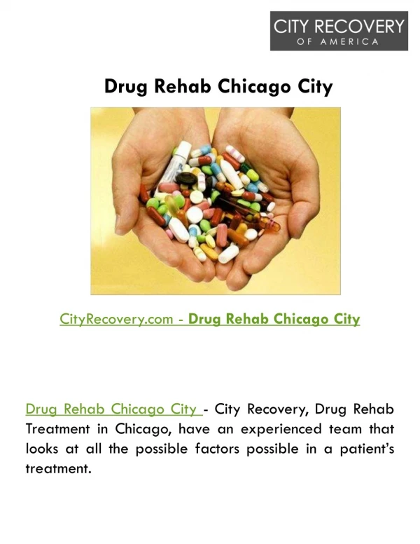 Drug Rehab Chicago City - CityRecovery