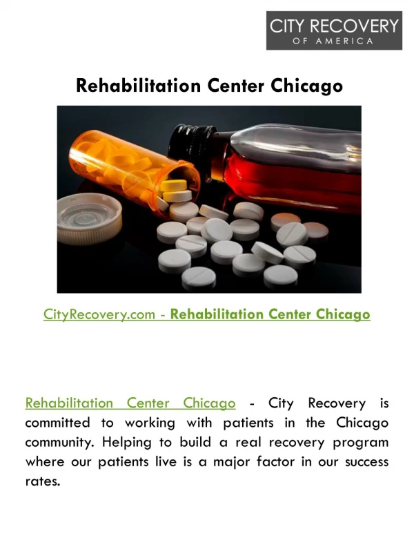 Rehabilitation Center Chicago - CityRecovery