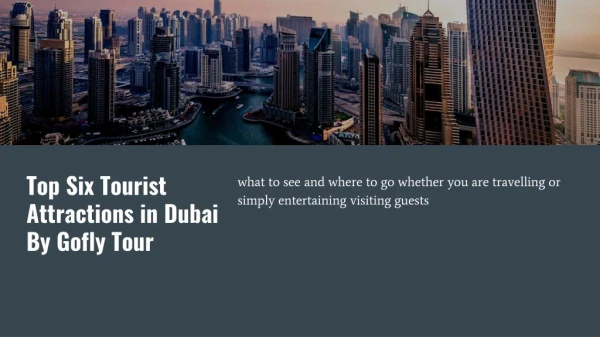 Most Amazing Places in Dubai By Gofly Tour