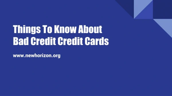 Things To Know About Bad Credit Credit Cards