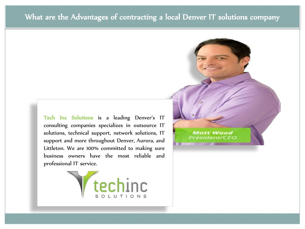 what are the advantages of contracting a local