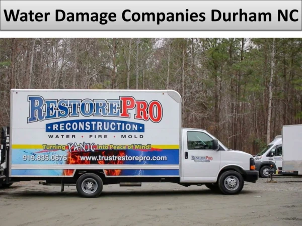 Professional Water Damage Companies in Durham NC
