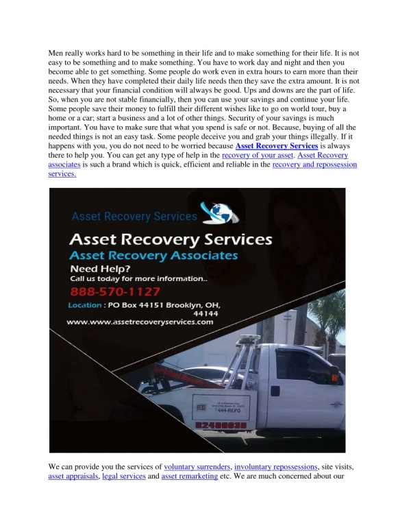 Asset Recovery Associates