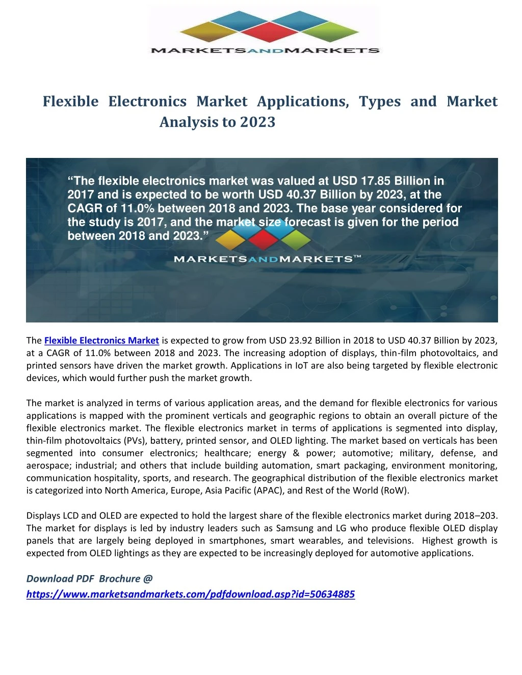 flexible electronics market applications types