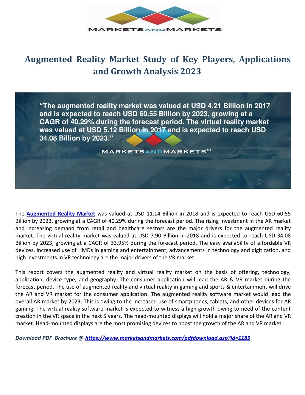 augmented reality market study of key players