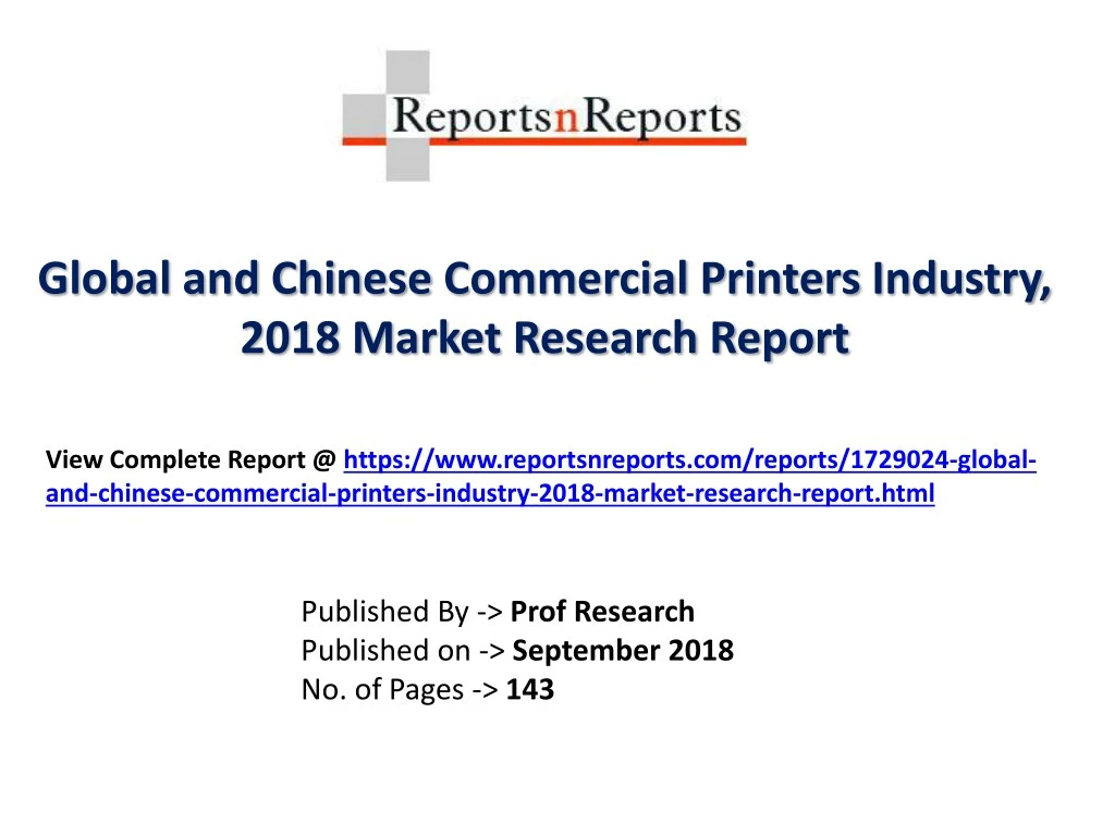 global and chinese commercial printers industry
