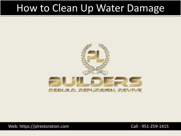 How to Clean Up Water Damage