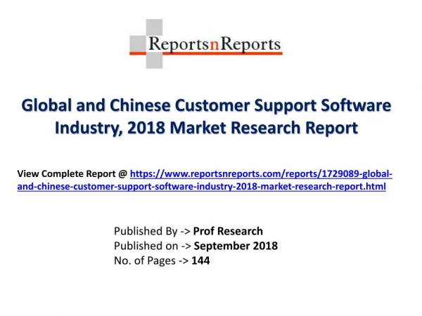 Global Customer Support Software Industry with a focus on the Chinese Market