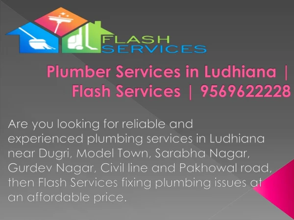 Plumber Services in Ludhiana | Flash Services | 9569622228